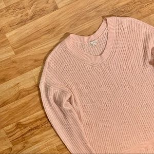 GAP Maternity Open-Weave Sweater - Pale Blush